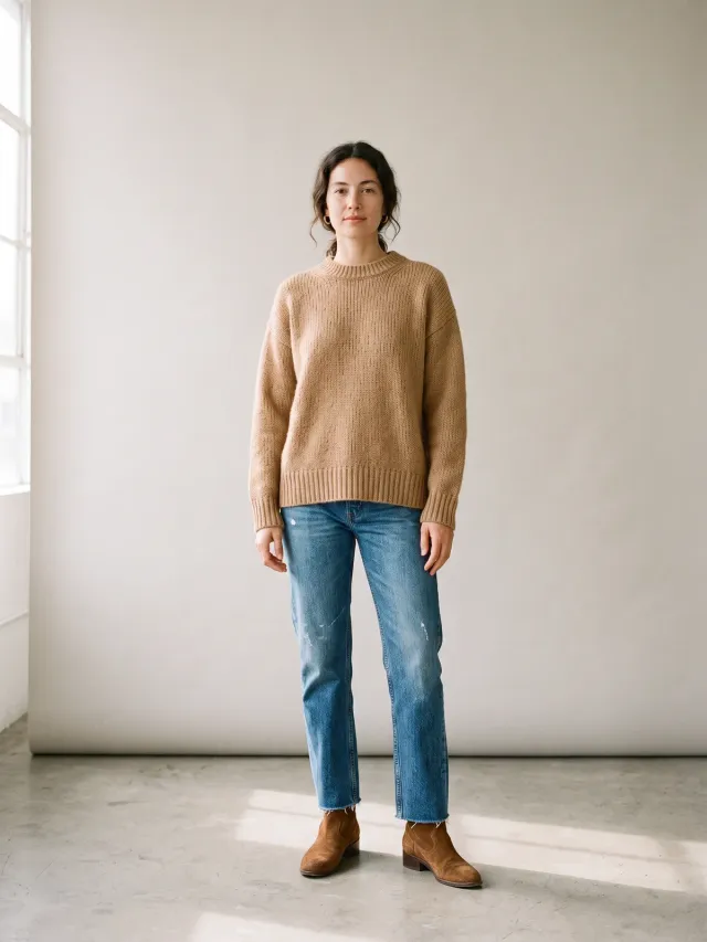 Sweater de alpaca camel