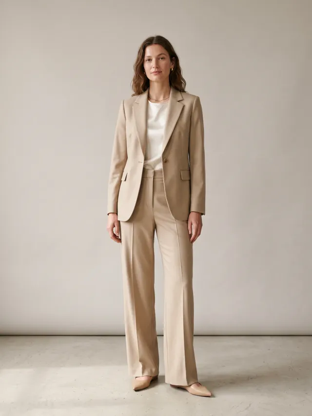 Traje de sastre arena